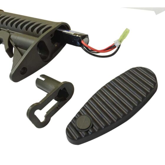 King arms calcio tactical con batteria 9.6 per fucile m4 (nero)