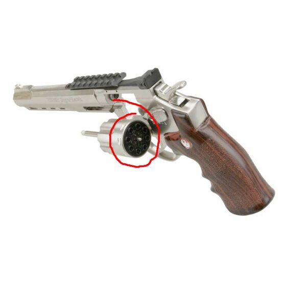 RUGER by WG revolver a co2 SUPER RED HAWK full metal inox (8 pollici)