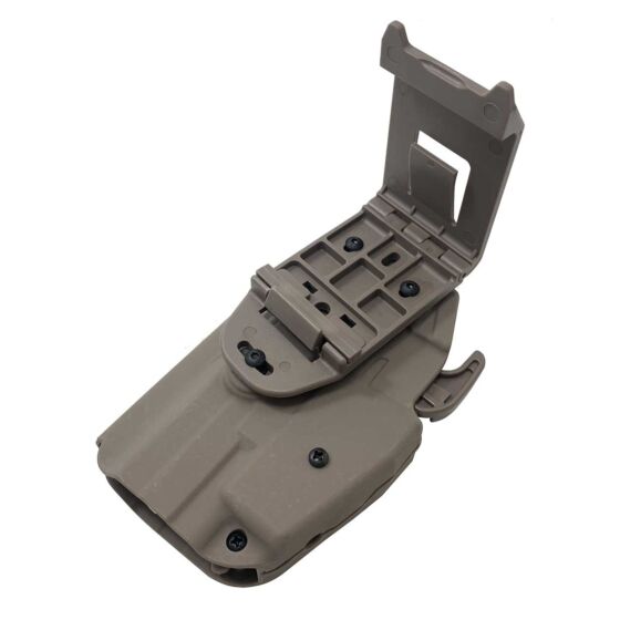 FMA fondina rigida 5x79 standard per pistola tipo glock/hk/mp9 (dark earth)