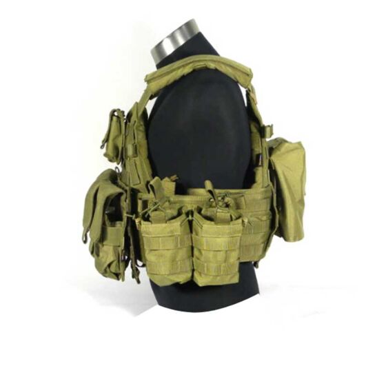 TMC giubbino tattico 6094 style plate carrier full set tan