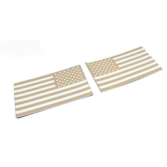 TMC set doppia patch US flag in PVC infrarossa (tan)