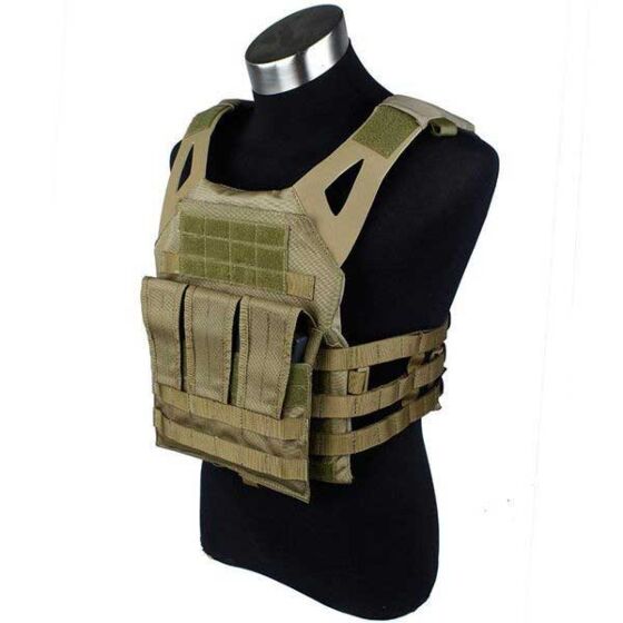 TMC giubbino tattico N jump plate carrier tan