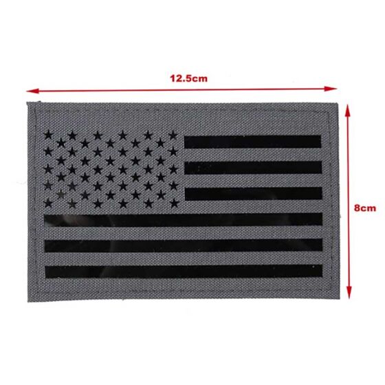 TMC Large US flag infrared patch (wolf grey)