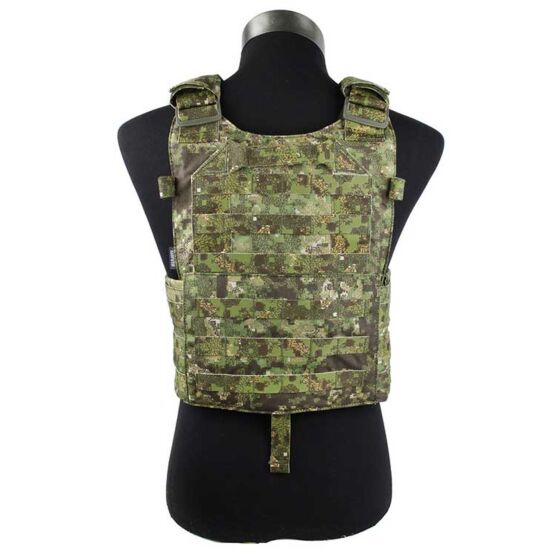 TMC giubbino tattico 94K plate carrier con 3 tasche (greenzone)