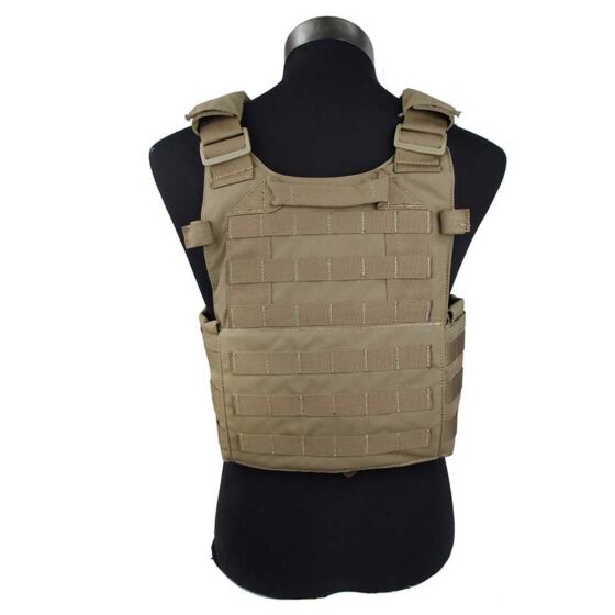 TMC giubbino tattico 94K plate carrier con 3 tasche (coyote brown)