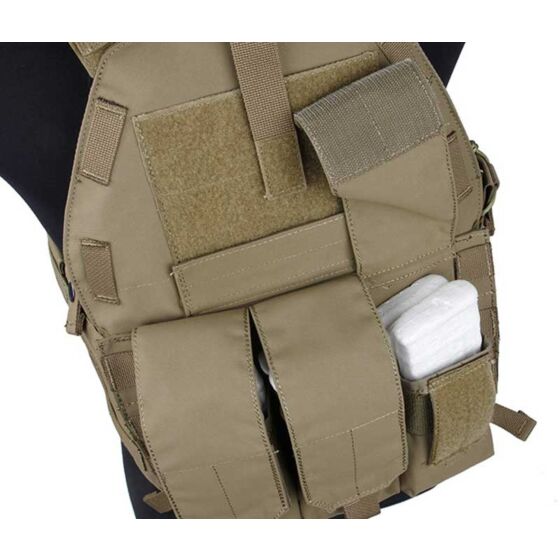 TMC giubbino tattico 94K plate carrier con 3 tasche (coyote brown)