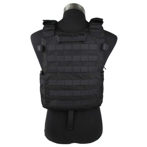 TMC giubbino tattico 94K plate carrier con 3 tasche MP7 (nero)