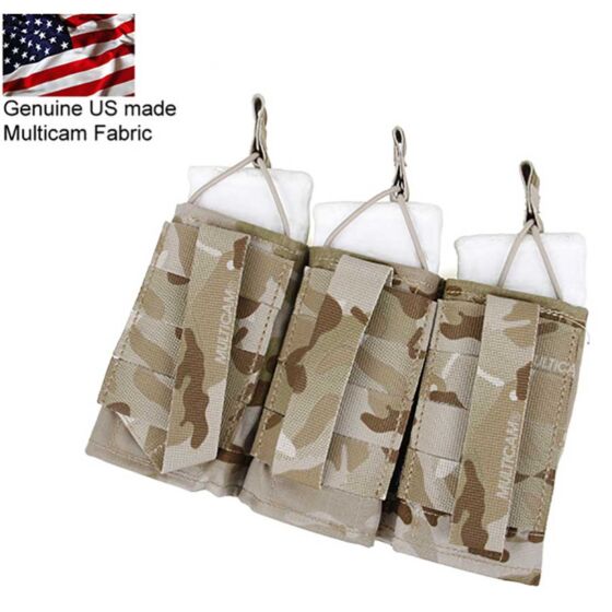 TMC open top triple wedge m4 mag pouch (multicam arid)