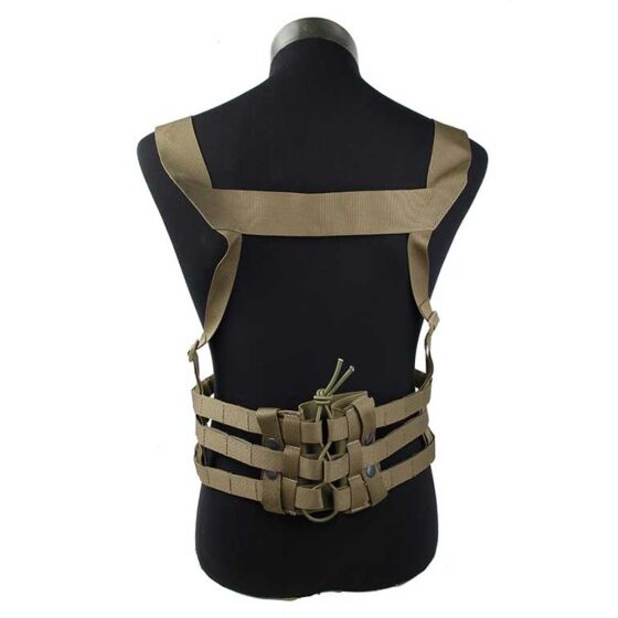 TMC pettorina LOW PRO molle chest rig (coyote brown)