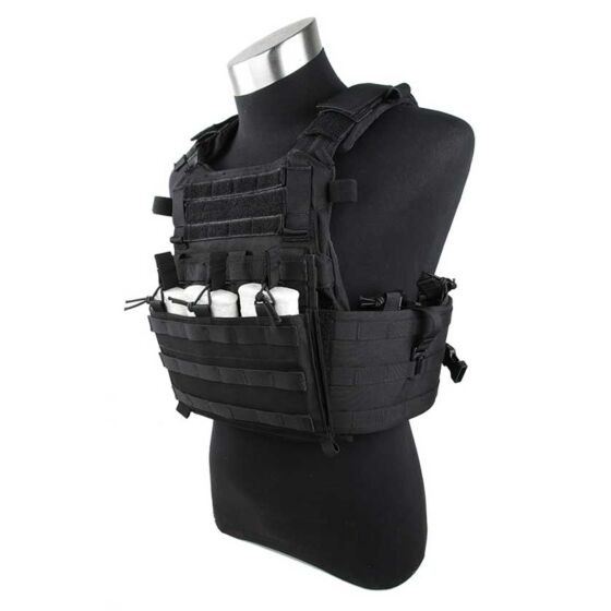 TMC giubbino tattico AEO plate carrier (nero)