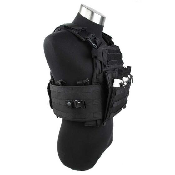 TMC giubbino tattico AEO plate carrier (nero)