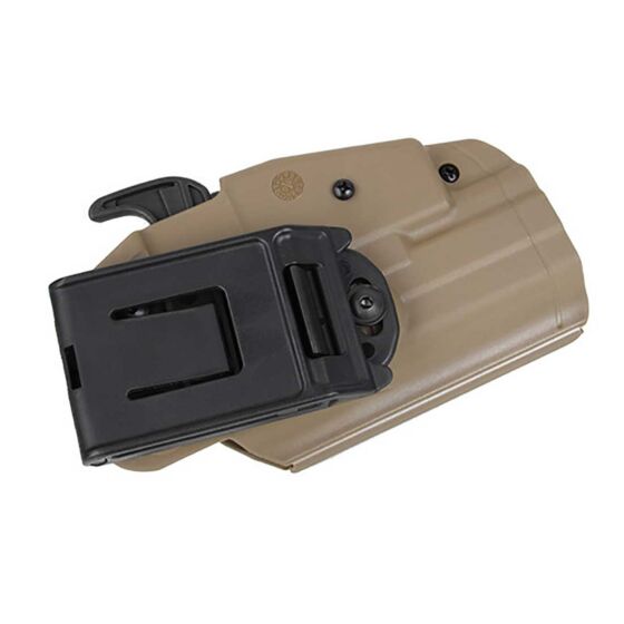 TMC fondina rigida 5x79 standard per pistola tipo glock/hk/mp9 (coyote brown)