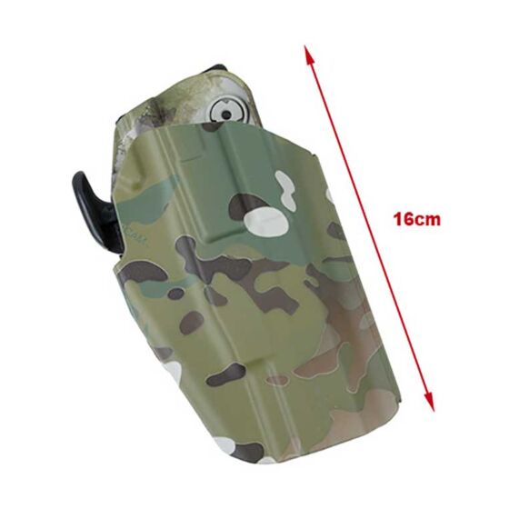 TMC fondina rigida 5x79 standard per pistola tipo glock/hk/mp9 (multicam)