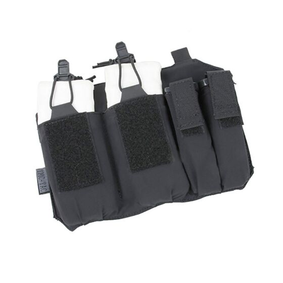 TMC tasca aperta caricatore fucile 5.56 + pistola 9mm per tattico frame plate carrier (nera)