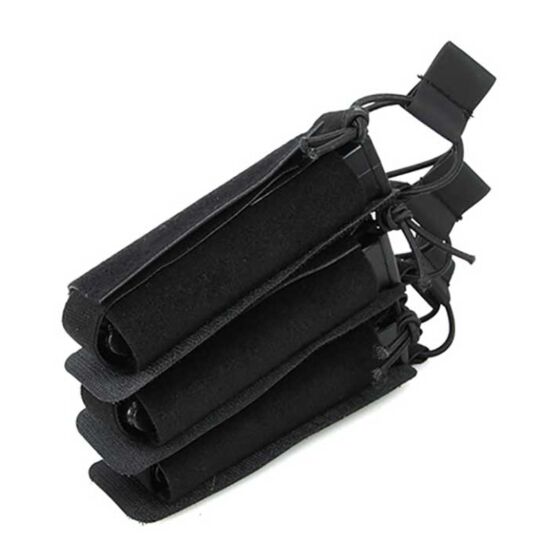 TMC triplo porta caricatore pistola WRAP in velcro (nero)