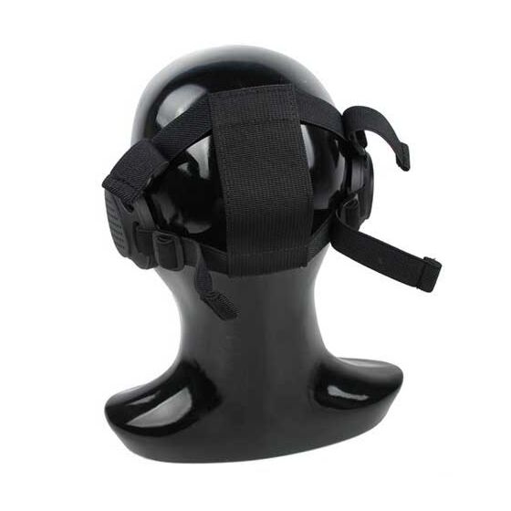 TMC strike steel face mask with ear cover (black)