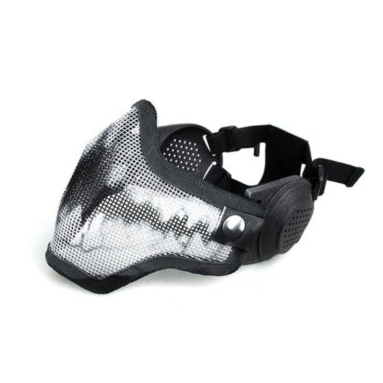 TMC strike steel face mask with ear cover (black)