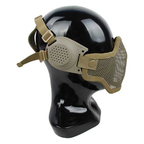 TMC maschera facciale strike face con copri orecchie (tan)