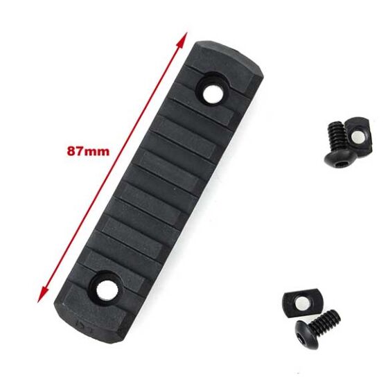 TMC slitta in nylon 20mm 7 fori per frontali M-LOK (nera)