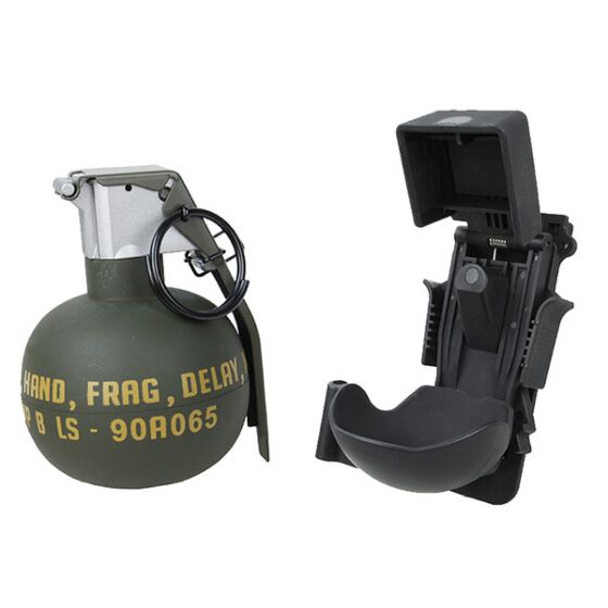 TMC M67 dummy frag grenade with molle case (black)