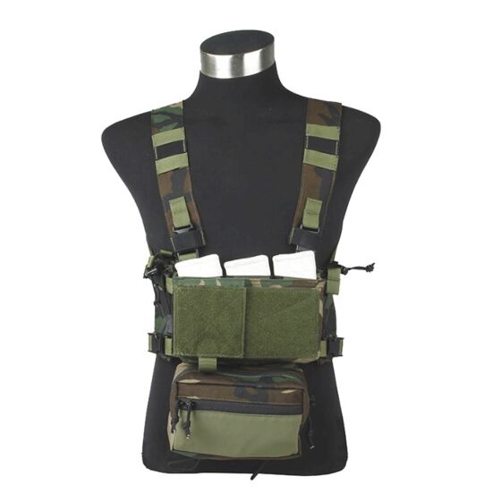 TMC Pettorina MCR chest rig set A (woodland camo)