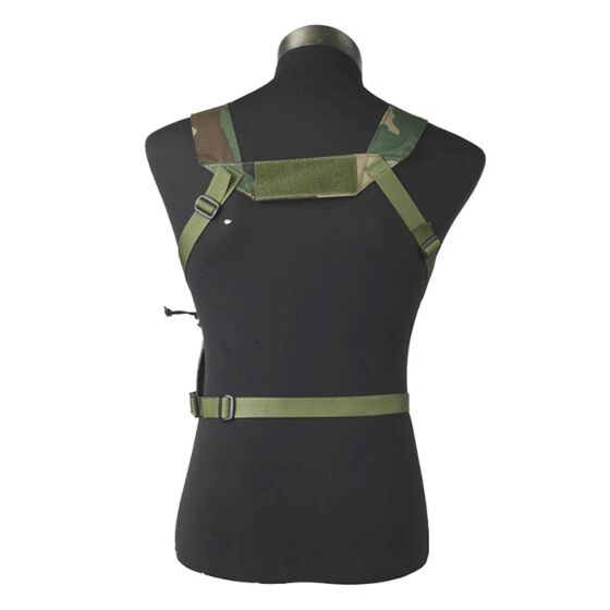 TMC Pettorina MCR chest rig set A (woodland camo)