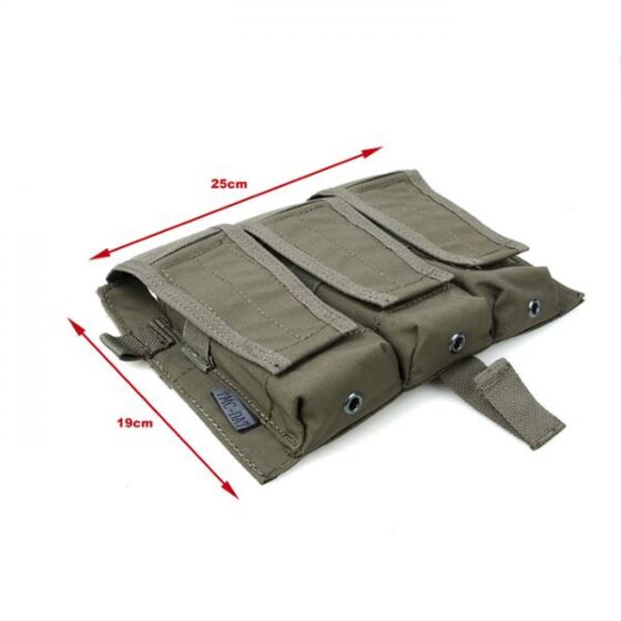 TMC Tri pouch flap panel for AVS/JPC tactical vest (ranger green)