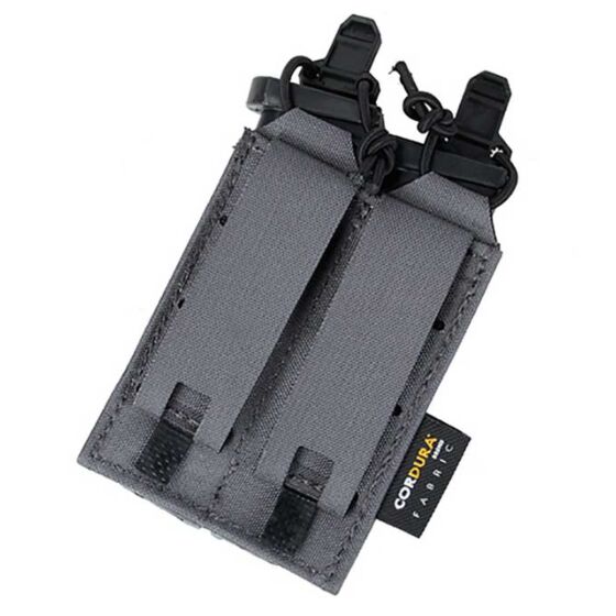 TMC tasca doppia 9mm aperta 2.0 porta caricatore pistola (wolf grey)
