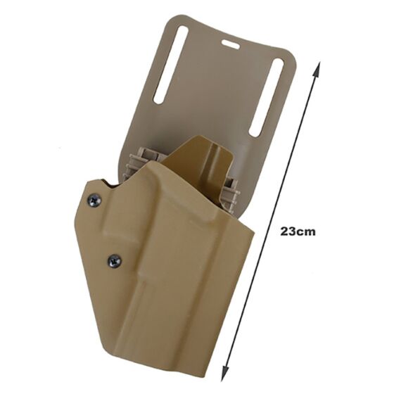 TMC fondina rigida in KYDEX® RD style per pistola tipo glock (dark earth)
