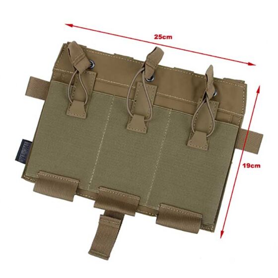 TMC Tri QD open top pouch panel for AVS/JPC tactical vest (coyote brown)