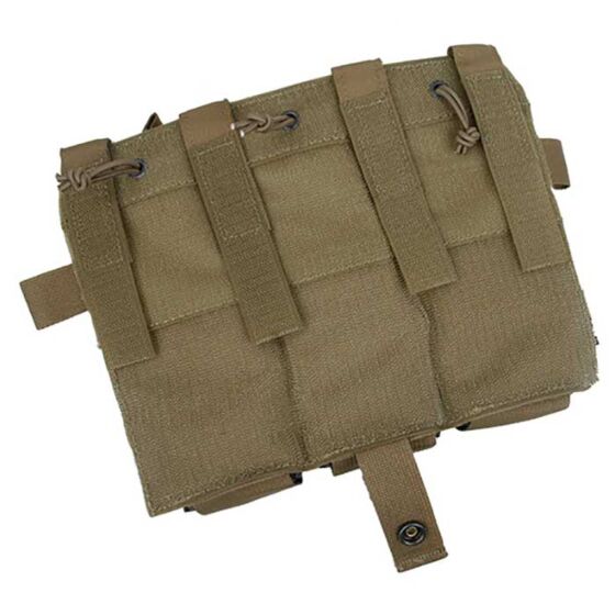 TMC Tri QD open top pouch panel for AVS/JPC tactical vest (coyote brown)