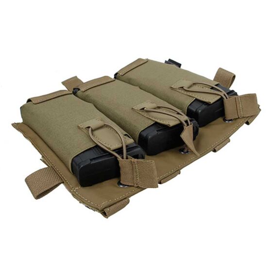 TMC Tri QD open top pouch panel for AVS/JPC tactical vest (coyote brown)