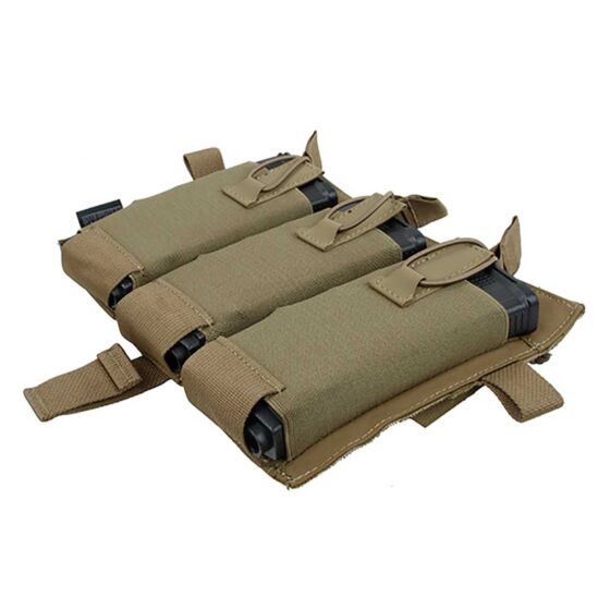 TMC Tri QD open top pouch panel for AVS/JPC tactical vest (coyote brown)