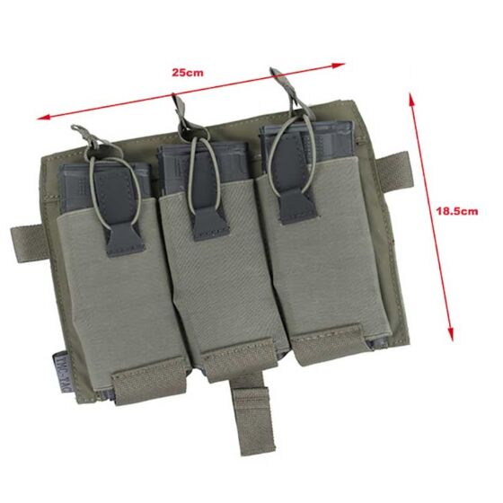TMC Tri QD open top pouch panel for AVS/JPC tactical vest (ranger green)