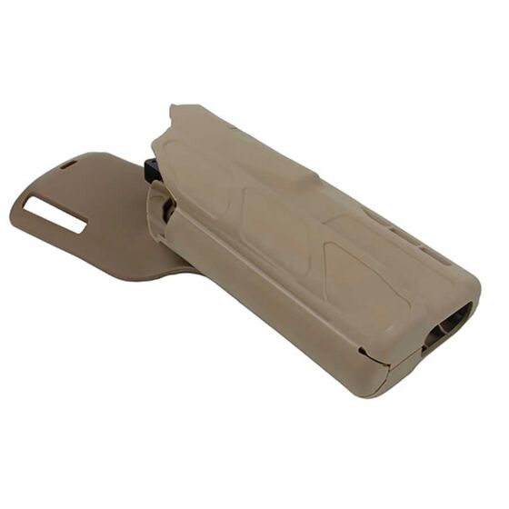 TMC fondina rigida ALS per pistola tipo glock con torcia (tan)