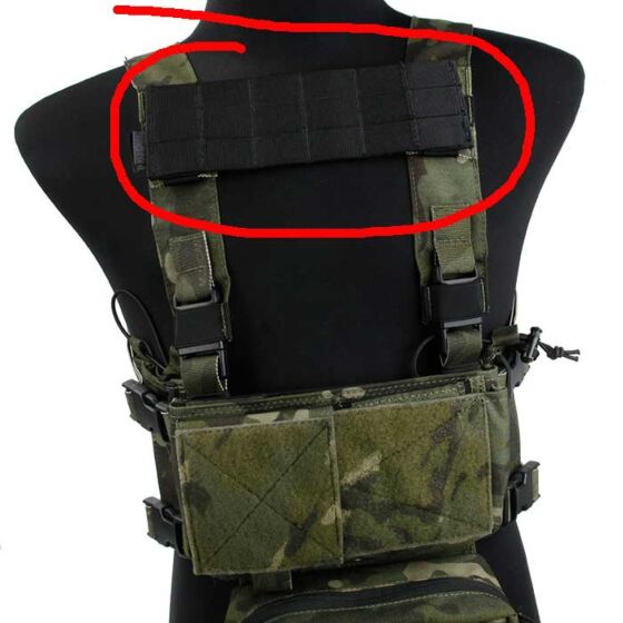 TMC pannello MOLLE per tattico SS MCR (nero)