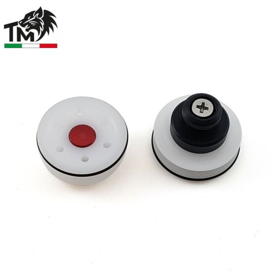 TopMax DELRIN WHITE piston head with radial holes and DELRIN BEARING – TPBMM-D