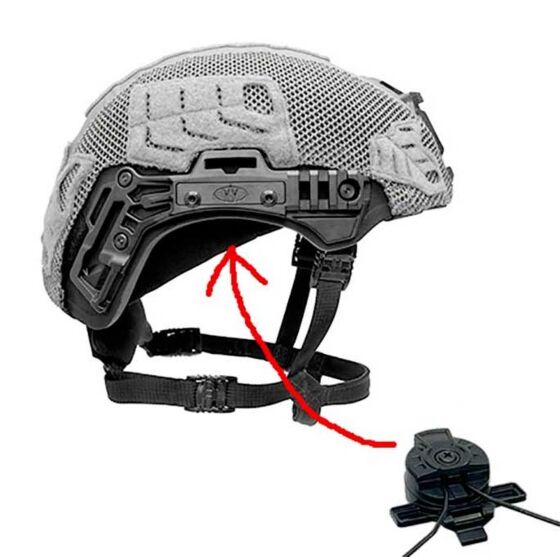 EARMOR cuffie radio ricevitore M32H MOD4 per elmetti TEAM WENDY (coyote brown)