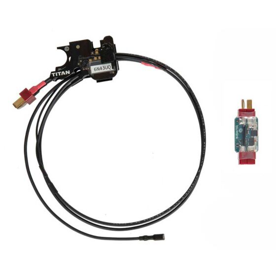 GATE TITAN contatto gearbox completo con circuito mosfet EXPERT BLUETOOTH per fucili elettrici ver.II (cavi posteriori)