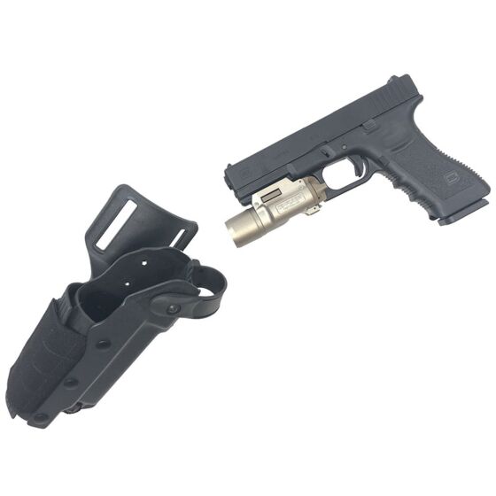 Vega holster fondina VKZ8 per pistole glock con torcia (nera)