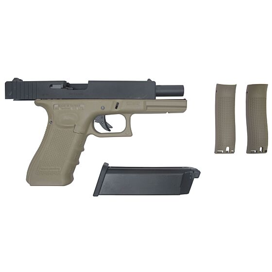 We g18 gen.4 railed frame full metal gas pistol (tan)