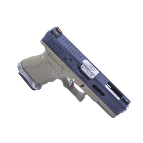 We g19 FORCE CUSTOM full metal gas pistol tan (bk/sv)