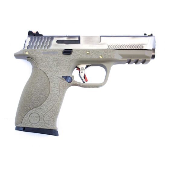 We big bird FORCE CUSTOM gas pistol tan (silver/silver)