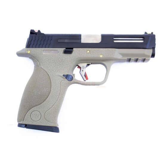 We big bird vented FORCE CUSTOM gas pistol tan (black/silver)