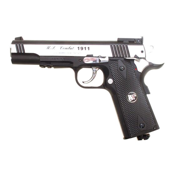 Wg pistola a co2 m1911 scarrellante (cromata)