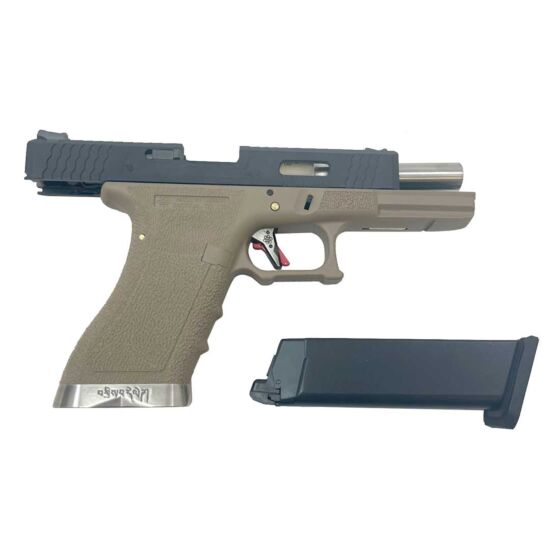 We pistola a gas g18 FORCE CUSTOM tan (nera/silver)