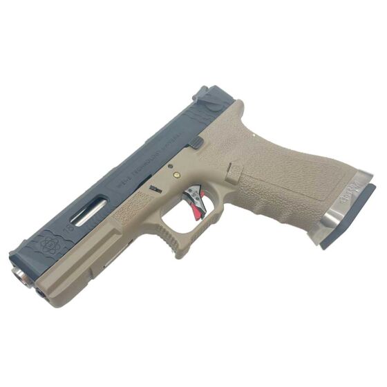 We pistola a gas g18 FORCE CUSTOM tan (nera/silver)