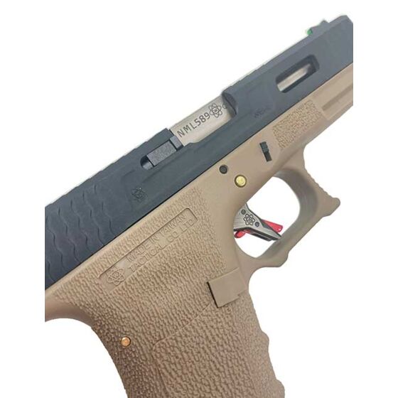 We pistola a gas g18 FORCE CUSTOM tan (nera/silver)