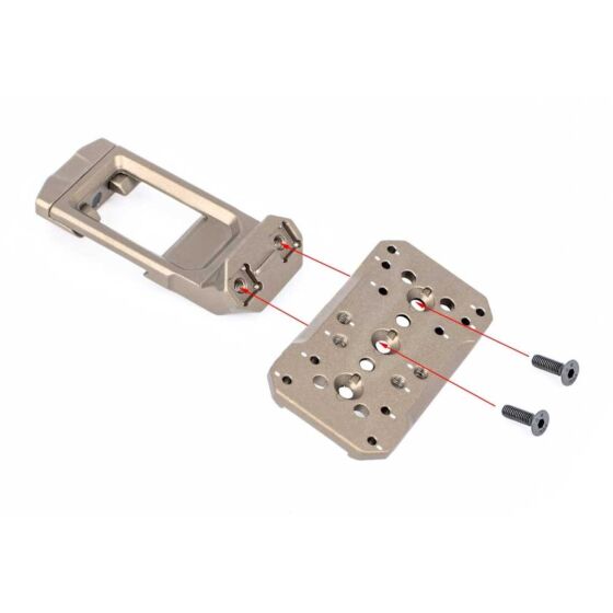 Wadsn 45 mount for RMR/T2 red dot (tan)