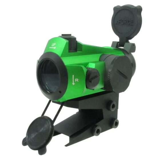 JJ airsoft ottica XTSP red dot con ELE mount alto a energia solare (verde)